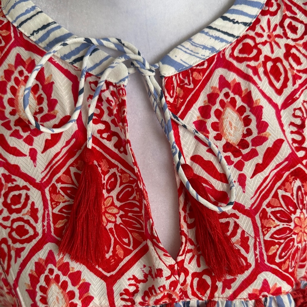 THML Red and Blue Patterned Top - image 4